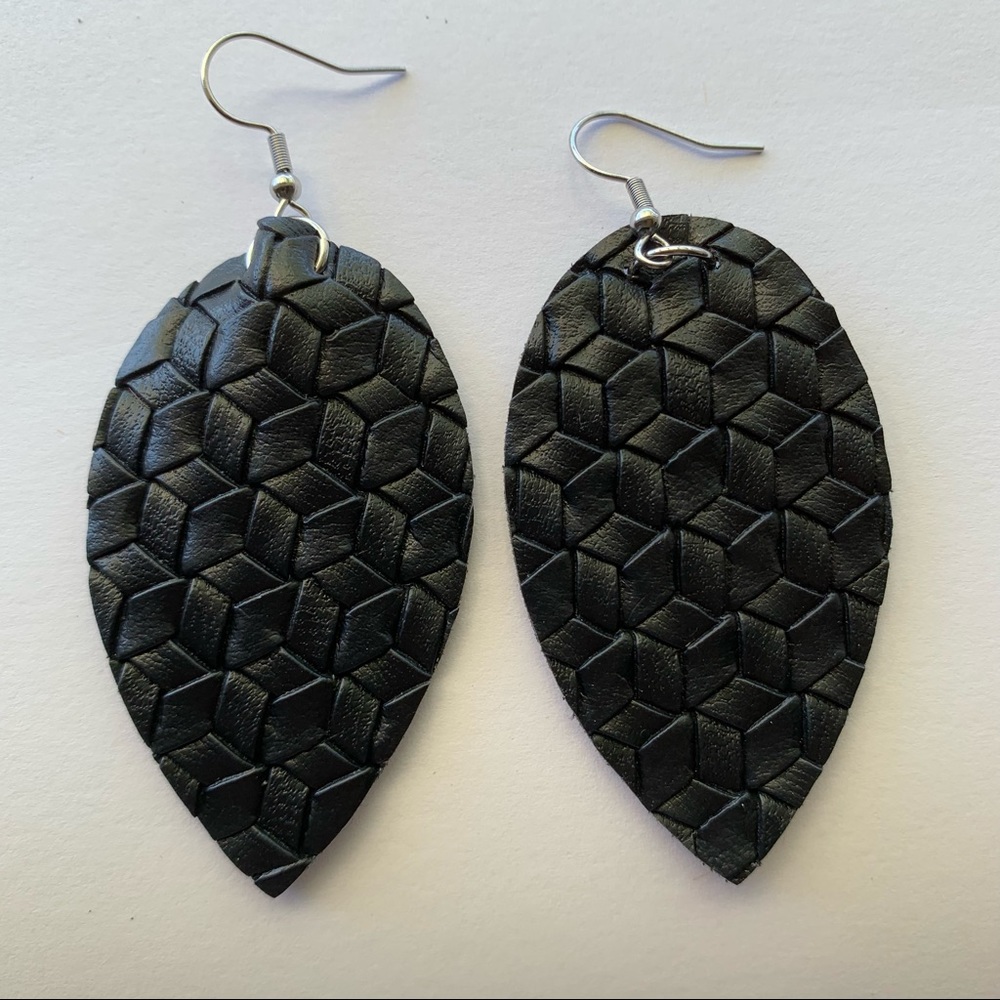 ‼️5/$20 Faux Leather Dangle earrings